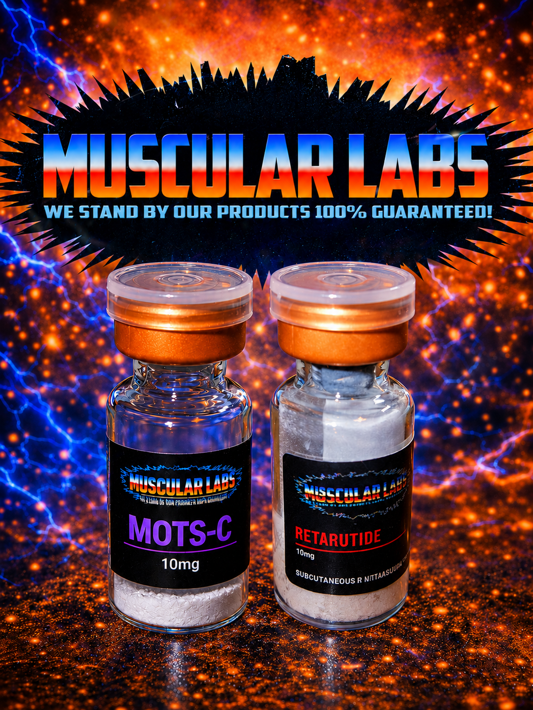 Retatrutide 10mg/ Mots-C 10mg ( Bacteriostatic water not included)